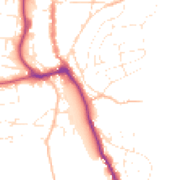 Daytime road noise heatmap for TQ7 1DG