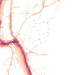 Daytime road noise heatmap for TQ7 1DL