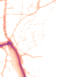 Daytime road noise heatmap for TQ7 1DN