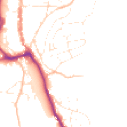 Daytime road noise heatmap for TQ7 1DQ