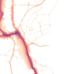 Daytime road noise heatmap for TQ7 1DS