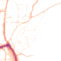 Daytime road noise heatmap for TQ7 1DU