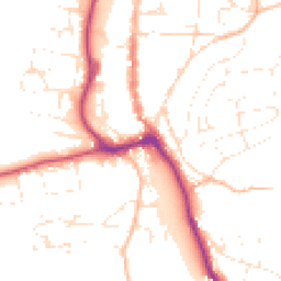Daytime road noise heatmap for TQ7 1DY
