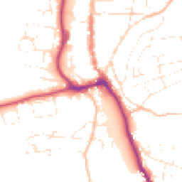 Daytime road noise heatmap for TQ7 1EB