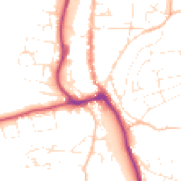 Daytime road noise heatmap for TQ7 1ED