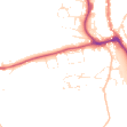 Daytime road noise heatmap for TQ7 1HA
