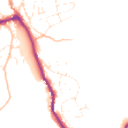 Daytime road noise heatmap for TQ7 1JU