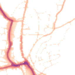 Daytime road noise heatmap for TQ7 1LY