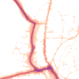 Daytime road noise heatmap for TQ7 1PS