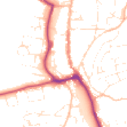 Daytime road noise heatmap for TQ7 1QD
