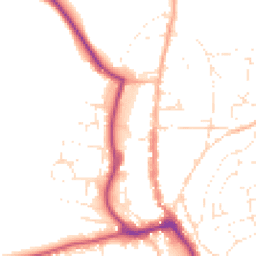 Daytime road noise heatmap for TQ7 1QN