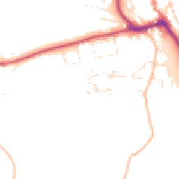 Daytime road noise heatmap for TQ7 1TA