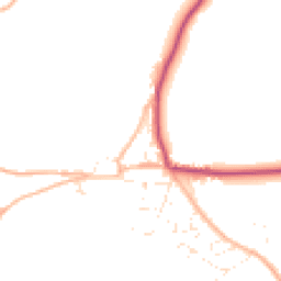 Daytime road noise heatmap for TQ7 3RY