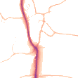 Daytime road noise heatmap for TQ7 4JJ