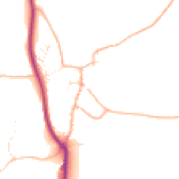 Daytime road noise heatmap for TQ7 4LA