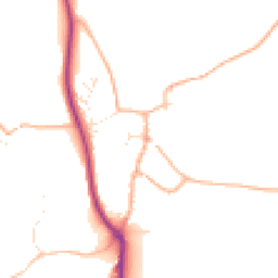 Daytime road noise heatmap for TQ7 4LS