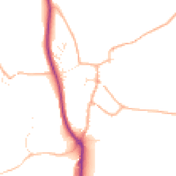 Daytime road noise heatmap for TQ7 4NP