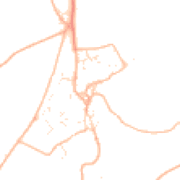 Daytime road noise heatmap for TQ7 4RW
