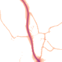 Daytime road noise heatmap for TQ7 4SQ