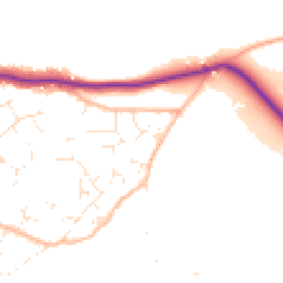 Daytime road noise heatmap for TQ9 6GT