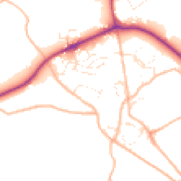 Daytime road noise heatmap for TQ9 6JQ