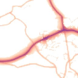 Daytime road noise heatmap for TQ9 6TS
