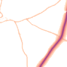 Daytime road noise heatmap for TQ9 7PT
