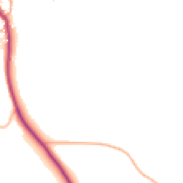 Daytime road noise heatmap for TQ9 7UA