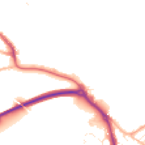 Daytime road noise heatmap for TR10 8AW
