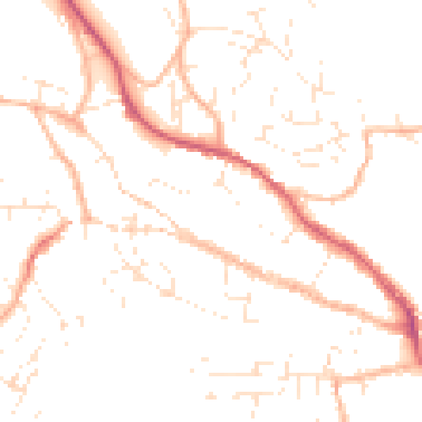 Daytime road noise heatmap for TR10 8BP