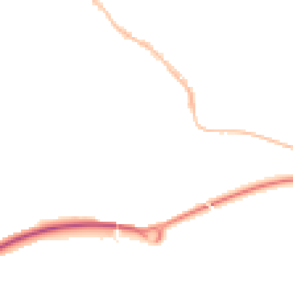 Night-time road noise heatmap for TR10 8JY
