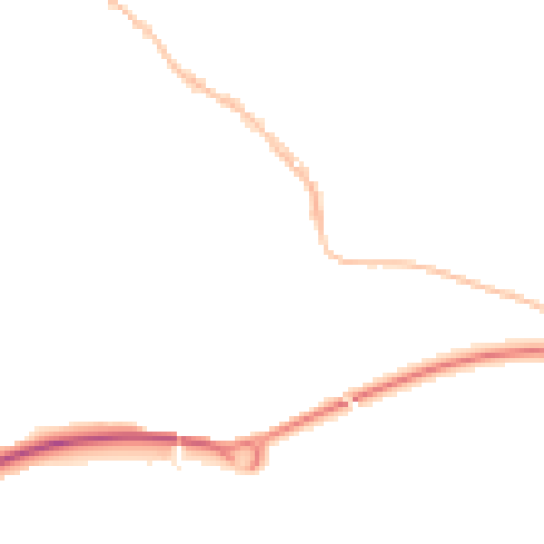 Night-time road noise heatmap for TR10 8LA