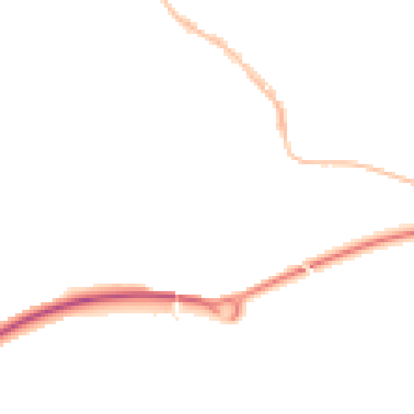 Night-time road noise heatmap for TR10 8LQ