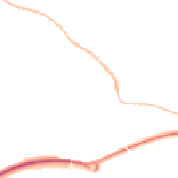 Night-time road noise heatmap for TR10 8LZ