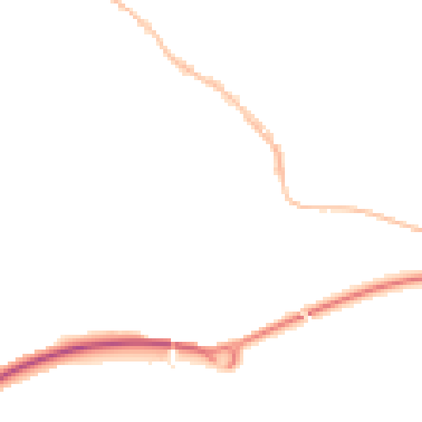 Night-time road noise heatmap for TR10 8SH