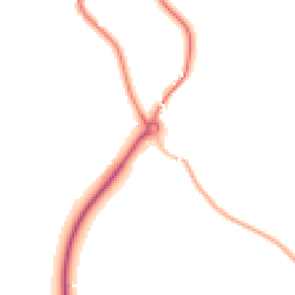 Night-time road noise heatmap for TR10 9AN