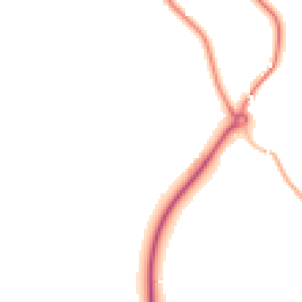 Night-time road noise heatmap for TR10 9AR