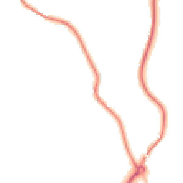 Night-time road noise heatmap for TR10 9AS