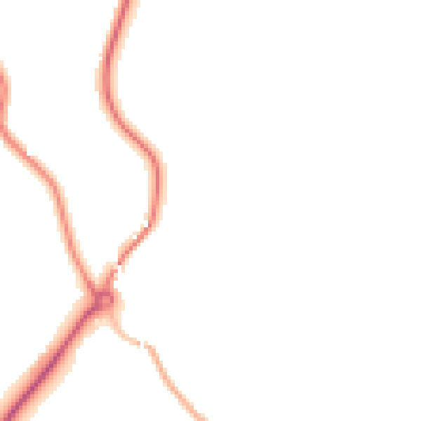 Night-time road noise heatmap for TR10 9AU
