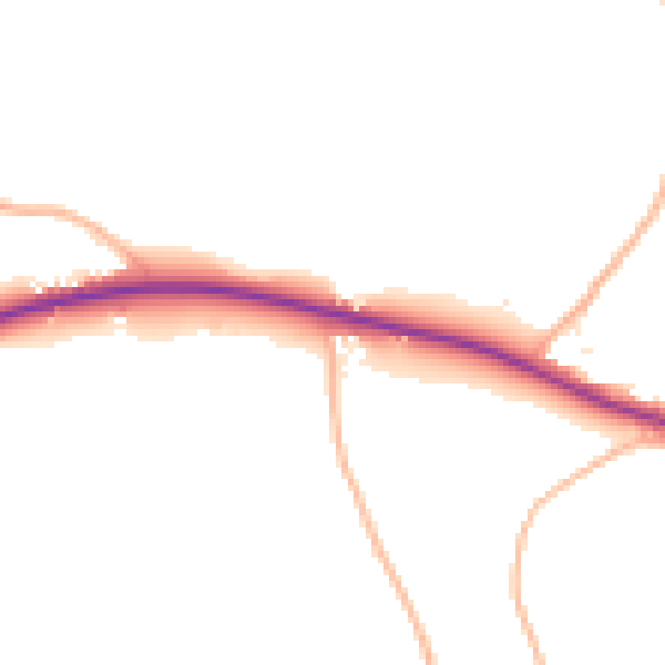 Daytime road noise heatmap for TR10 9DS