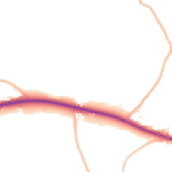 Daytime road noise heatmap for TR10 9DT