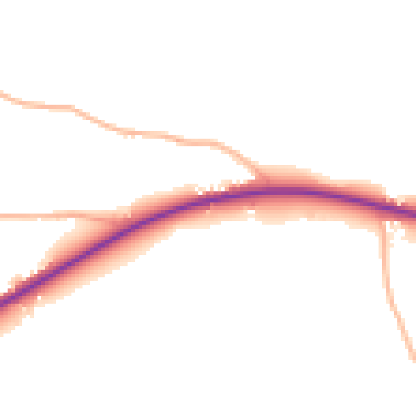 Daytime road noise heatmap for TR10 9DU