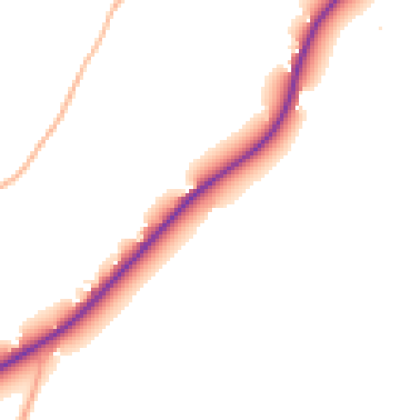 Daytime road noise heatmap for TR10 9EF
