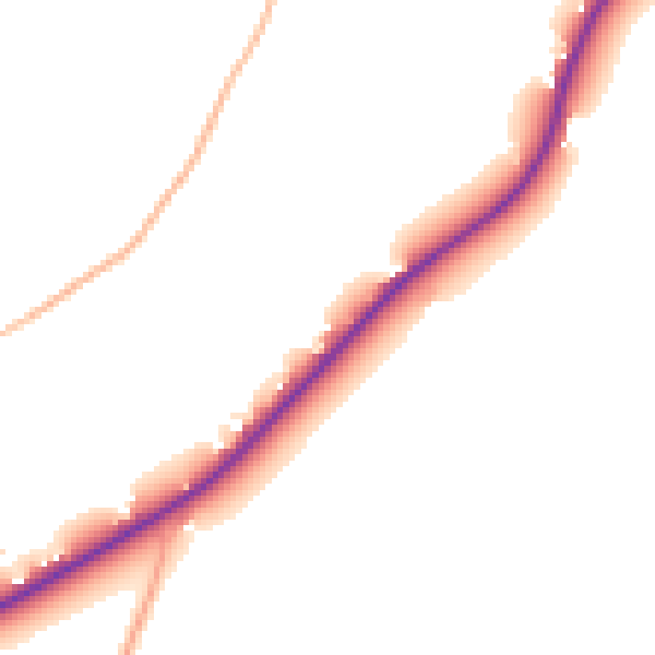 Daytime road noise heatmap for TR10 9EG