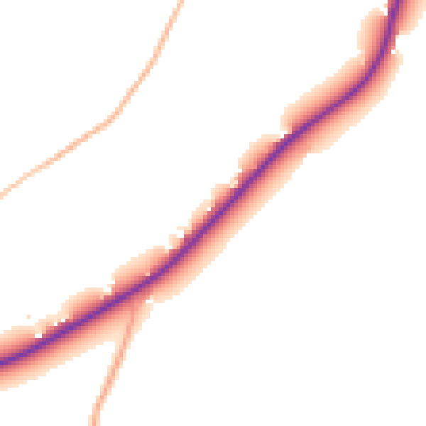 Daytime road noise heatmap for TR10 9ES