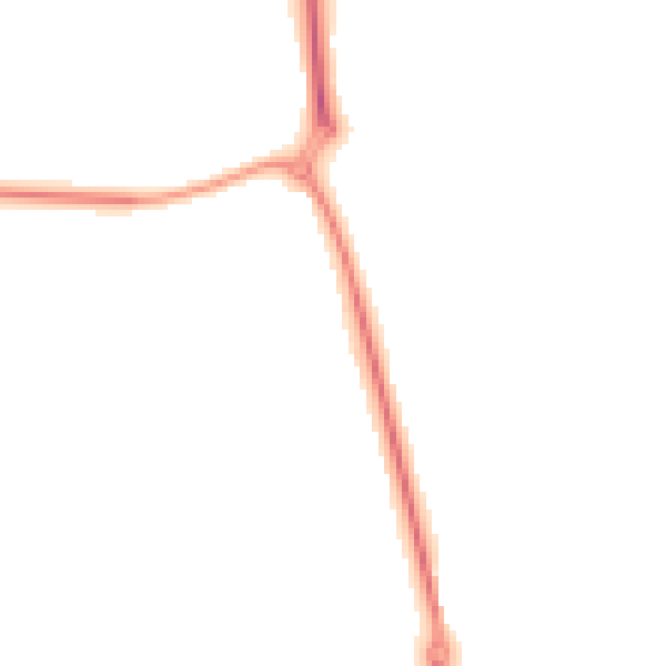 Night-time road noise heatmap for TR10 9FD