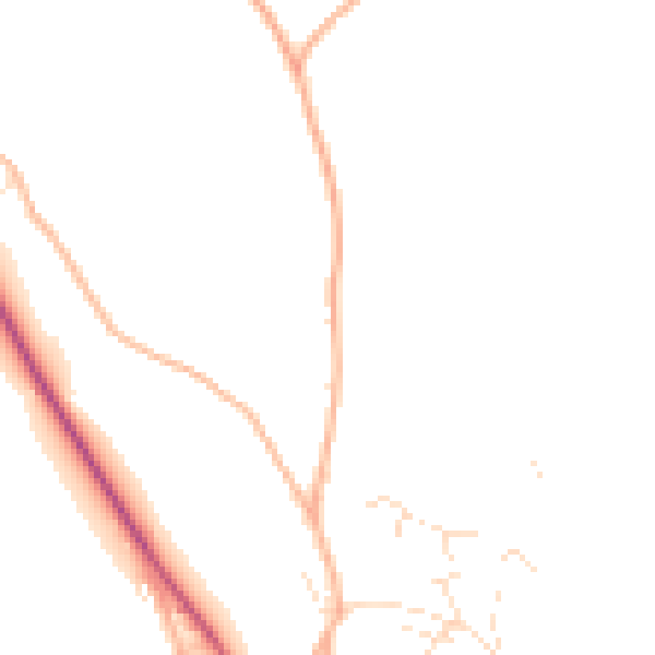 Daytime road noise heatmap for TR10 9LB