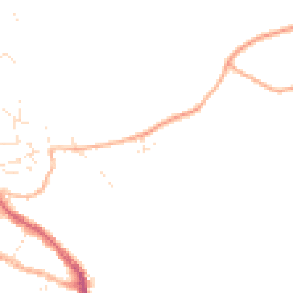 Daytime road noise heatmap for TR10 9LH