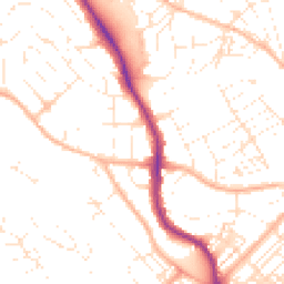 Daytime road noise heatmap for TR11 2AE