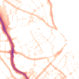 Daytime road noise heatmap for TR11 2BD
